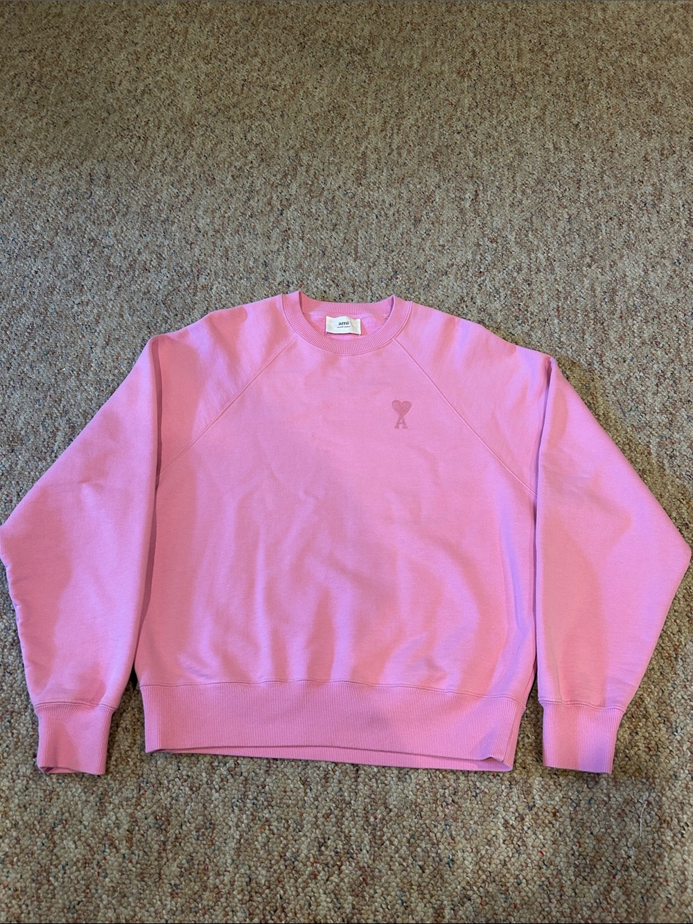 Ami Alexandre Mattiussi Pink Crewneck Sweatshirt